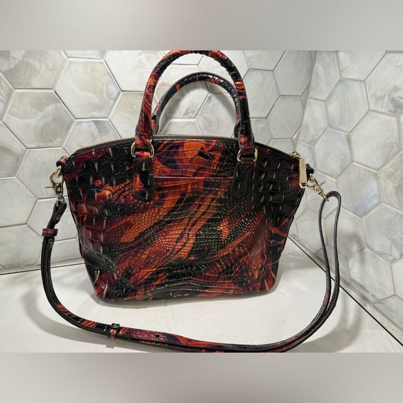 Brahmin’s Duxbury Satchel Contour Melbourne Large Handbag Shoulder Strap EUC - Picture 4 of 16